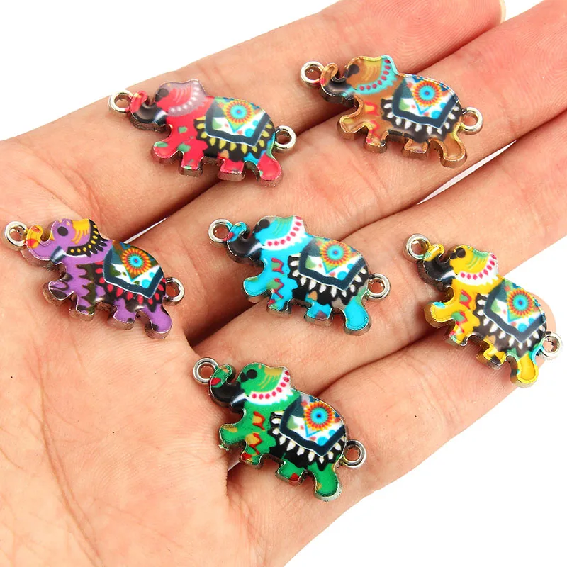 10pcs Enamel Elephant Bracelet Connectors Alloy Charms Jewelry Making Handmade Findings Craft Mix Colors 2.6*1.4cm
10pcs Enamel Elephant Bracelet Connectors Alloy Charms Jewelry Making Handmade Findings Craft Mix Colors 2.6*1.4cm
