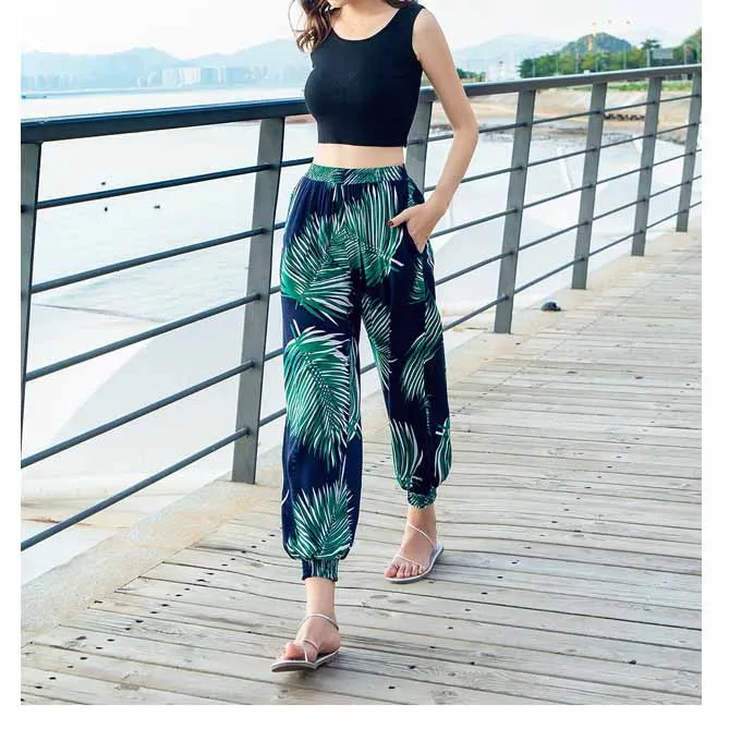 Causal Beach Harem Pants Leaves Printed Bohemian Long Trousers 2019 Summer Woman Plus Size Pants
Causal Beach Harem Pants Leaves Printed Bohemian Long Trousers 2019 Summer Woman Plus Size Pants
