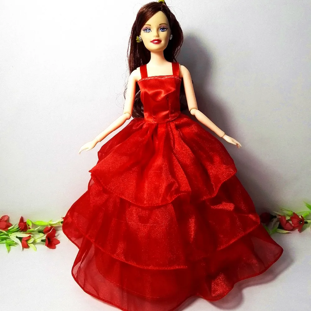 1pc Doll + Dress /Luxury red Lace Bride Doll Multi-layer Evening Gown For Barbie Doll Gift,Toys for girls
1pc Doll + Dress /Luxury red Lace Bride Doll Multi-layer Evening Gown For Barbie Doll Gift,Toys for girls