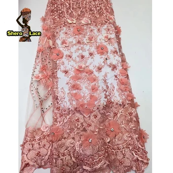 african lace fabric 2019 peach color high quality 3d french lace with stones and beads for party dress
african lace fabric 2019 peach color high quality 3d french lace with stones and beads for party dress