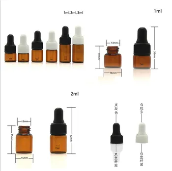 200 x 1ml/2ml/3ml Amber Glass Bottle With Black/White Dropper Pipette For Cosmetic Perfume Essential Oil Bottles
200 x 1ml/2ml/3ml Amber Glass Bottle With Black/White Dropper Pipette For Cosmetic Perfume Essential Oil Bottles