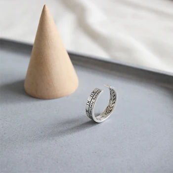 DAIWUJAN 925 Sterling Silver Week Days Rings For Women Vintage Roman Numerals Friday Simple Leaves Open Ring Femme Jewelry
DAIWUJAN 925 Sterling Silver Week Days Rings For Women Vintage Roman Numerals Friday Simple Leaves Open Ring Femme Jewelry