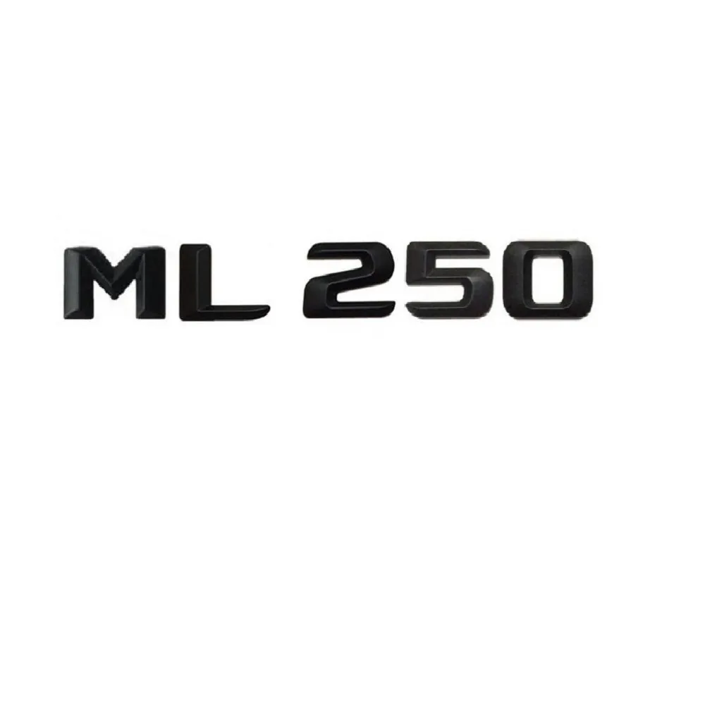 Черный матовый стикер в багажник автомобиля "ML 250" задние буквенные цифры