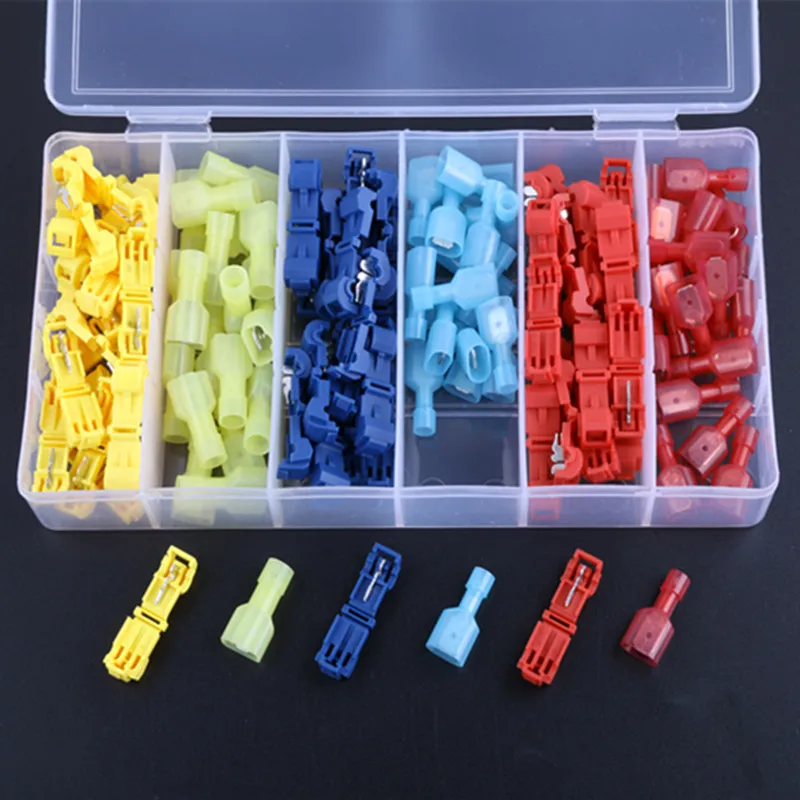 120 PCS ( Red Blue,Yellow) T Tap Electrical Connectors Quick Wire Splice Taps and Insulated Male Quick Disconnect Terminals
120 PCS ( Red Blue,Yellow) T Tap Electrical Connectors Quick Wire Splice Taps and Insulated Male Quick Disconnect Terminals