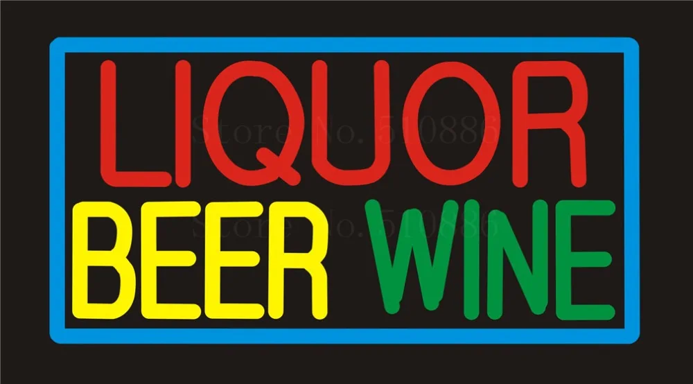 NEON SIGN For Liquor Beer Wine Real GLASS Tube BAR PUB Restaurant Signboard store display Decorate Store Shop Light Signs 17*14" |
