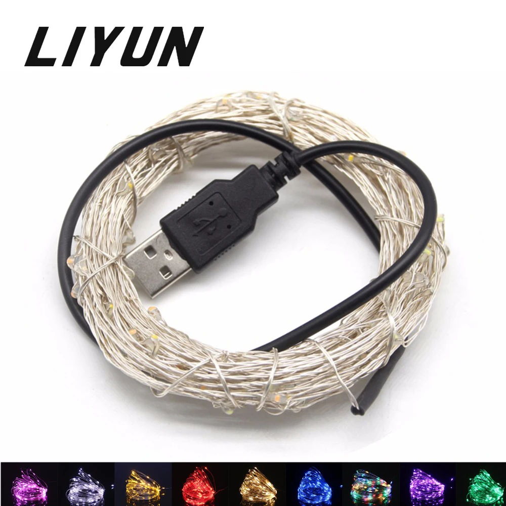 5V USB LED String Lights Fairy 20M 10M 5M 2M Silver Wire Waterproof For Garland Home Christmas Wedding Party Decoration
5V USB LED String Lights Fairy 20M 10M 5M 2M Silver Wire Waterproof For Garland Home Christmas Wedding Party Decoration