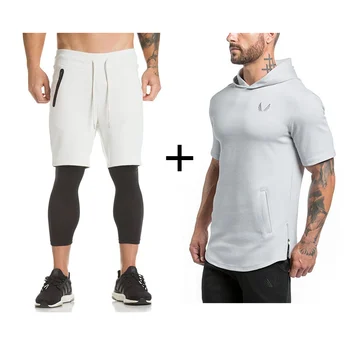2019 Mens Gyms Sportswear Suit Tight Workout Elasticity Casual Short Sleeve Hoodies+Shorts Cotton Trainings Fitness SportSuit
2019 Mens Gyms Sportswear Suit Tight Workout Elasticity Casual Short Sleeve Hoodies+Shorts Cotton Trainings Fitness SportSuit