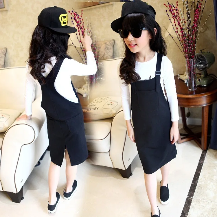 Children's Garment Spring Autumn Foreign Self-cultivation Thin Girl Straps Long Half-body T-shirt-pants Two Pieces Kids Sets
Children's Garment Spring Autumn Foreign Self-cultivation Thin Girl Straps Long Half-body T-shirt-pants Two Pieces Kids Sets