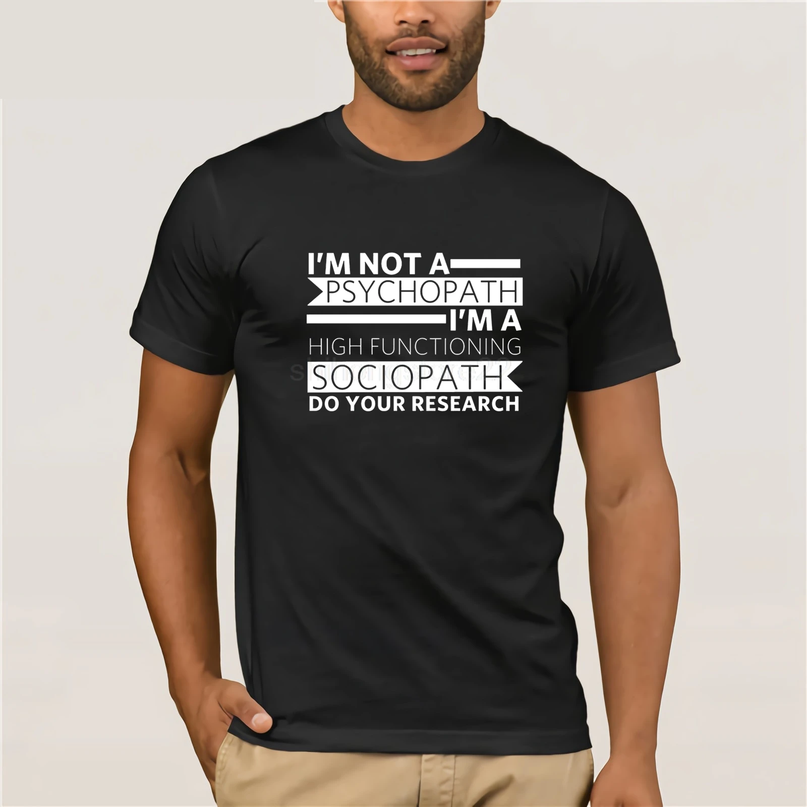 BBC Sherlock High Functioning Sociopath Navy Men/'s T-Shirt New