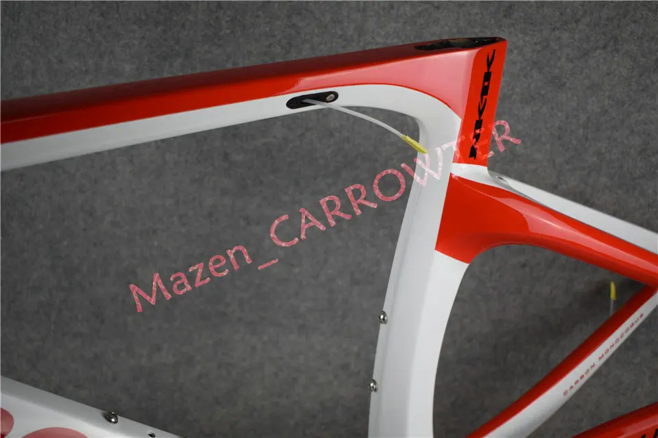 Best T1000 3K/1K White-Red MCipollini NK1K carbon road bike frame CARROWTER bicycle frameset with Matte/Glossy for selection 12