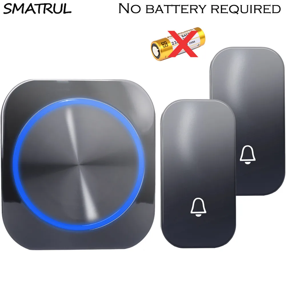 SMATRUL Self-powered Wireless DoorBell Door Bell Ring Chime Call Night Light No Battery EU Plug Waterproof 1 button 1 Receiver
SMATRUL Self-powered Wireless DoorBell Door Bell Ring Chime Call Night Light No Battery EU Plug Waterproof 1 button 1 Receiver