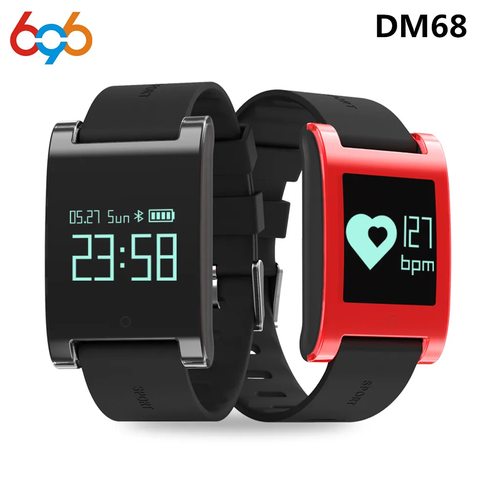 696 DM68 smartband Touch Key Smart Bracelet wristband waterproof fitness tracker Blood Pressure heart rate monitor Smartwatch
696 DM68 smartband Touch Key Smart Bracelet wristband waterproof fitness tracker Blood Pressure heart rate monitor Smartwatch