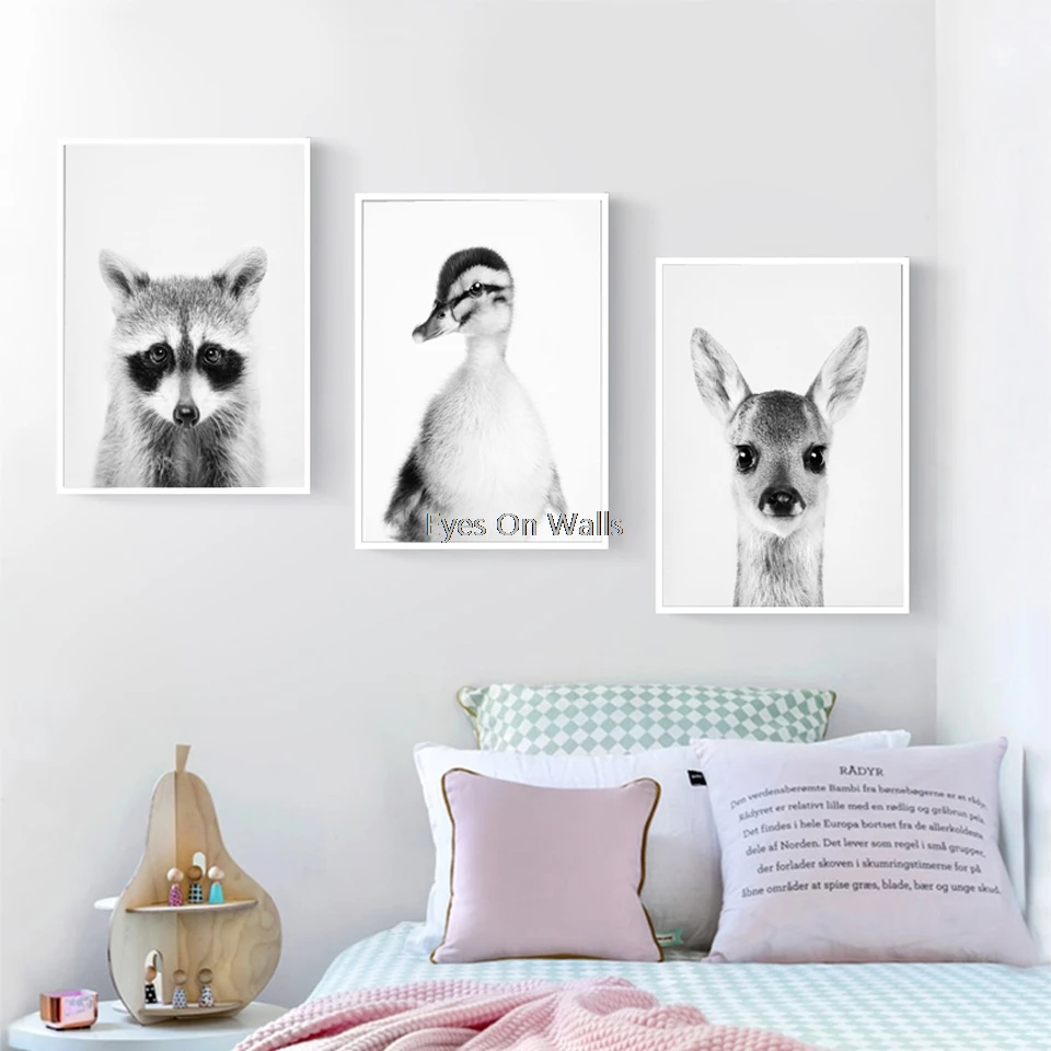 Nordic Black and White Deer Poster Prints Racoon Duckling Canvas Painting Wall Pictures For Kids Nursery Room Modern Home Decor
Nordic Black and White Deer Poster Prints Racoon Duckling Canvas Painting Wall Pictures For Kids Nursery Room Modern Home Decor