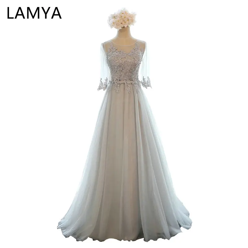 LAMYA 5Colors Customized Half Sleeve Lace Long Bridesmaid Dresses For Women 2019 Fashion Wedding Party Elegant Dress BD2617
LAMYA 5Colors Customized Half Sleeve Lace Long Bridesmaid Dresses For Women 2019 Fashion Wedding Party Elegant Dress BD2617