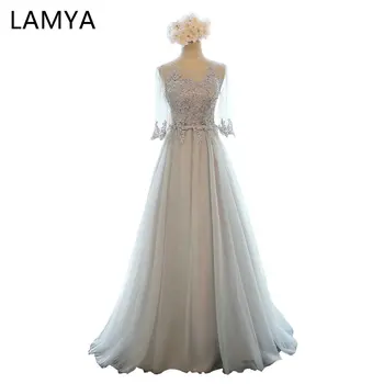 LAMYA 5Colors Customized Half Sleeve Lace Long Bridesmaid Dresses For Women 2019 Fashion Wedding Party Elegant Dress BD2617
LAMYA 5Colors Customized Half Sleeve Lace Long Bridesmaid Dresses For Women 2019 Fashion Wedding Party Elegant Dress BD2617