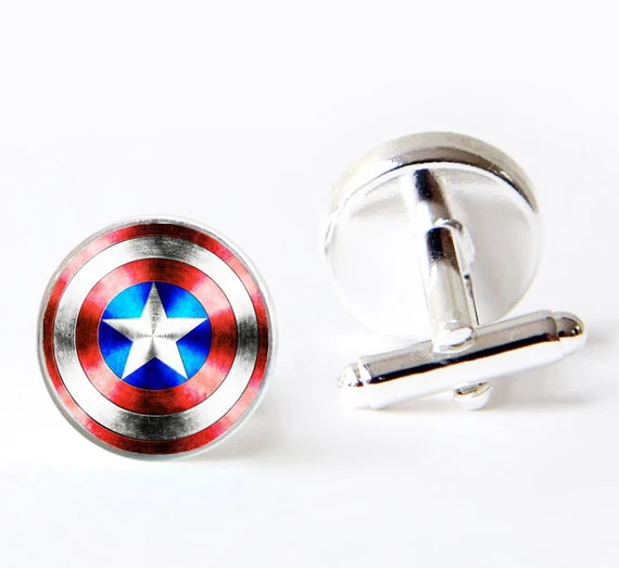 2017 New Trendy Captain A Shield Cuff Links Movie Accessory Super Hero Wedding Cufflinks Glass Photo Cuffs For Men
2017 New Trendy Captain A Shield Cuff Links Movie Accessory Super Hero Wedding Cufflinks Glass Photo Cuffs For Men