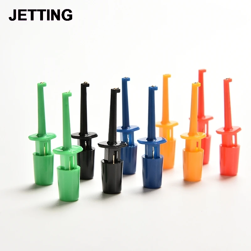 10 Pcs Test Hooks Clips for Logic Analyzers Single Hook Clip Mini Grabber Test Probe for SMD IC Multimeter 5 Colors
10 Pcs Test Hooks Clips for Logic Analyzers Single Hook Clip Mini Grabber Test Probe for SMD IC Multimeter 5 Colors