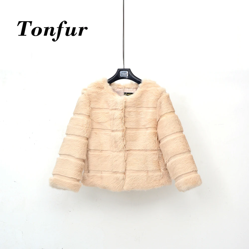 Stripe Sheared Three Quarter Short True Real Rabbit Fur Coat Female Spring Summer Hot Selling Slim Fitting TBSR269
Stripe Sheared Three Quarter Short True Real Rabbit Fur Coat Female Spring Summer Hot Selling Slim Fitting TBSR269