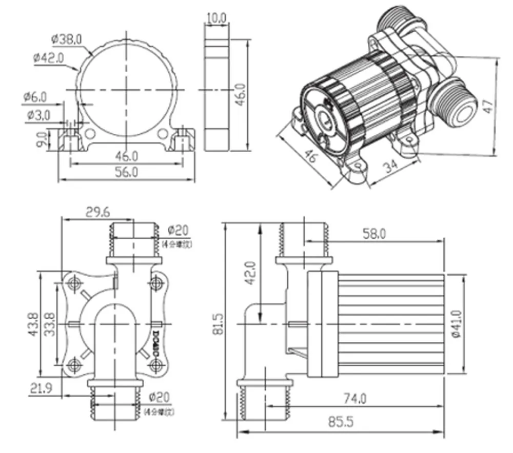 DC40C-2460A dimension