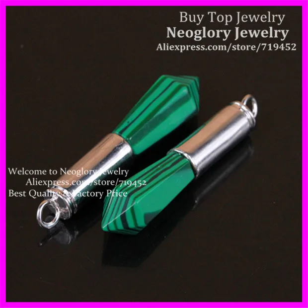 10PCS Silver Plated Nature Green Malachite Stone Point Pendant Gems Druzy Quartz Pendant Bullet Pendant Pendulum Pendant
10PCS Silver Plated Nature Green Malachite Stone Point Pendant Gems Druzy Quartz Pendant Bullet Pendant Pendulum Pendant