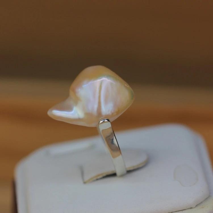 women gift word 925 sterling silver real unique baroque pearl ring 925 sterling silver ring shaped pearl jewelry artisan - Artisan Wedding Rings women gift word 925 sterling silver real unique baroque pearl ring 925 sterling silver ring shaped pearl jewelry artisan - Artisan Wedding Rings