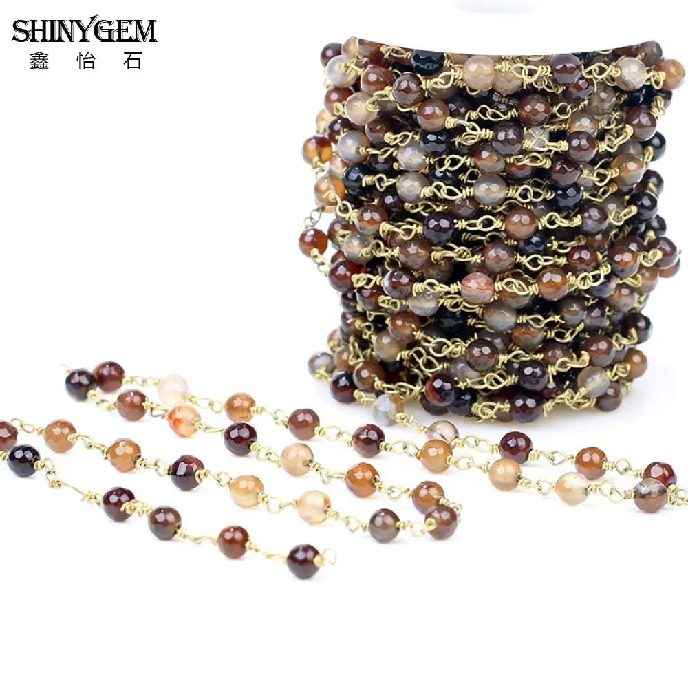 ShinyGem 6mm Brown Agates Bead Chains Coffee Faceted Natural Stone Rosary Chains For Jewelry Making 5 Meters Wholesale Lots Bulk
ShinyGem 6mm Brown Agates Bead Chains Coffee Faceted Natural Stone Rosary Chains For Jewelry Making 5 Meters Wholesale Lots Bulk