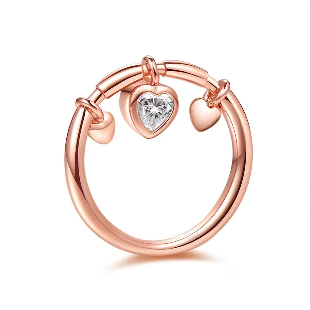 Romantic Wedding heart shaped jewelry Rose Gold Sliver Crystal Zircon Love pendant Rings engagement ring fasion Women jewellery
Romantic Wedding heart shaped jewelry Rose Gold Sliver Crystal Zircon Love pendant Rings engagement ring fasion Women jewellery