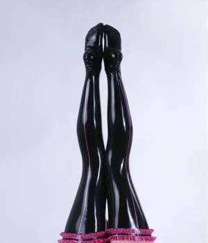 High Quality Latex Rubber KneeHigh Handmade Latex Leggings Long TighT Stockings With Lacework Trim
High Quality Latex Rubber KneeHigh Handmade Latex Leggings Long TighT Stockings With Lacework Trim
