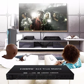 4x4 HDMI Matrix Switch, Ultra HD 4K x 2K 3D Powered HDMI Splitter Switcher, Support EDID With IR Remote Control (4 In and 4 Out)
4x4 HDMI Matrix Switch, Ultra HD 4K x 2K 3D Powered HDMI Splitter Switcher, Support EDID With IR Remote Control (4 In and 4 Out)