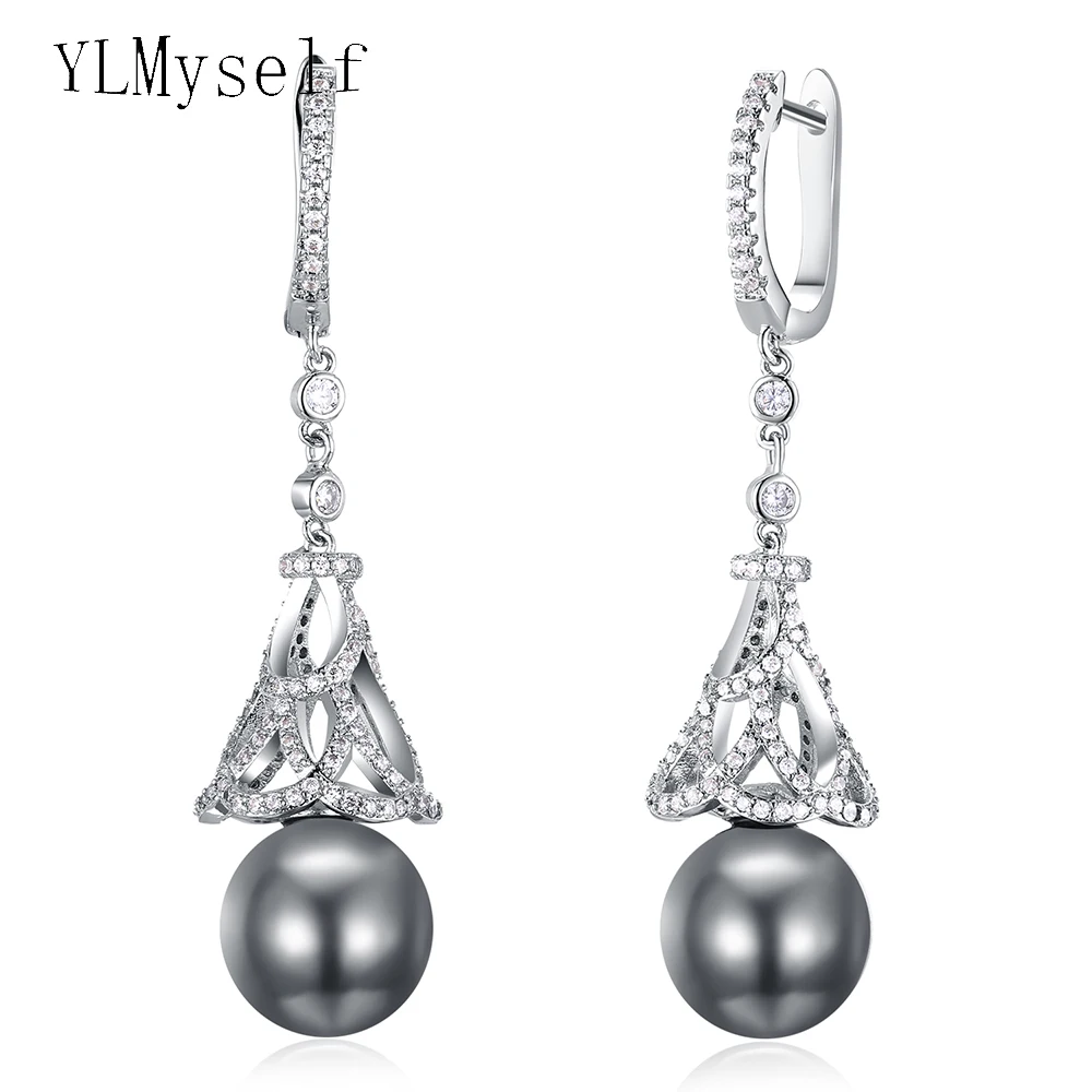 Exceed 5cm long drop earrings free shipping jewellery pave cubic zirconia & 14 mm grey pearl Bridesmaids jewelry accessories
Exceed 5cm long drop earrings free shipping jewellery pave cubic zirconia & 14 mm grey pearl Bridesmaids jewelry accessories