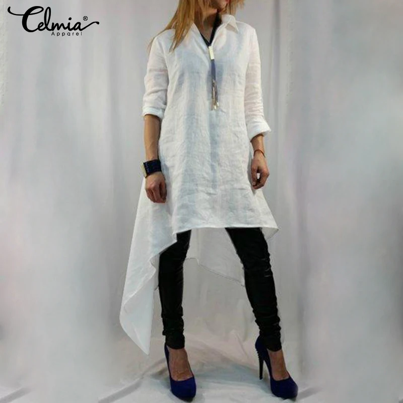Plus Size Tops Celmia Women Long Blouses 2019 Summer Asymmetrical Hem Tunic Shirts Casual Loose Solid Blusas Chemiser Femininas
Plus Size Tops Celmia Women Long Blouses 2019 Summer Asymmetrical Hem Tunic Shirts Casual Loose Solid Blusas Chemiser Femininas