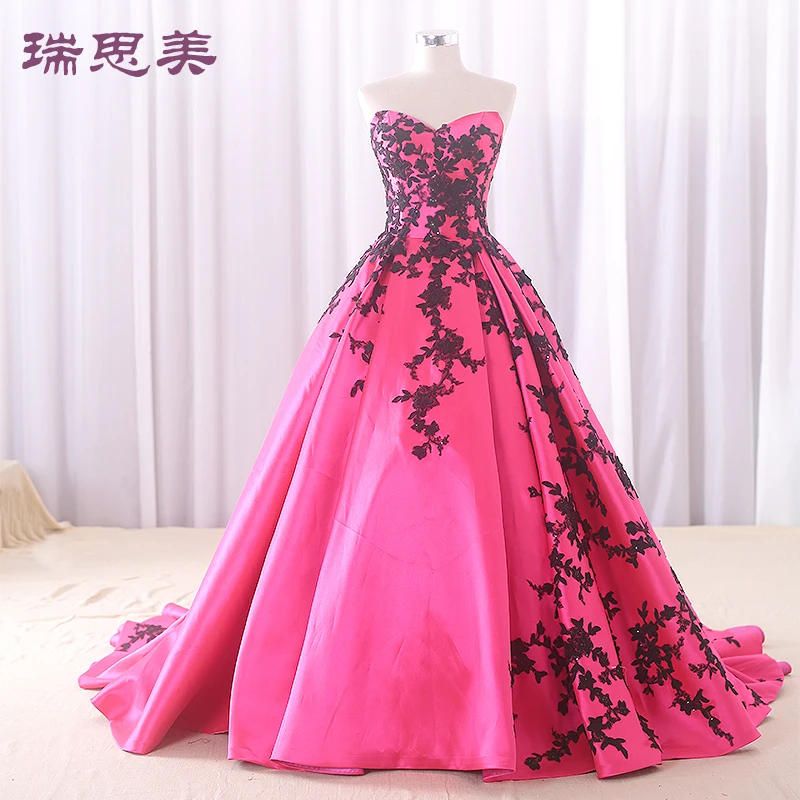 hot pink matte stain black flower embroidery court ball gown medieval dress Renaissance queen Victorian ball gown Belle Ball
hot pink matte stain black flower embroidery court ball gown medieval dress Renaissance queen Victorian ball gown Belle Ball