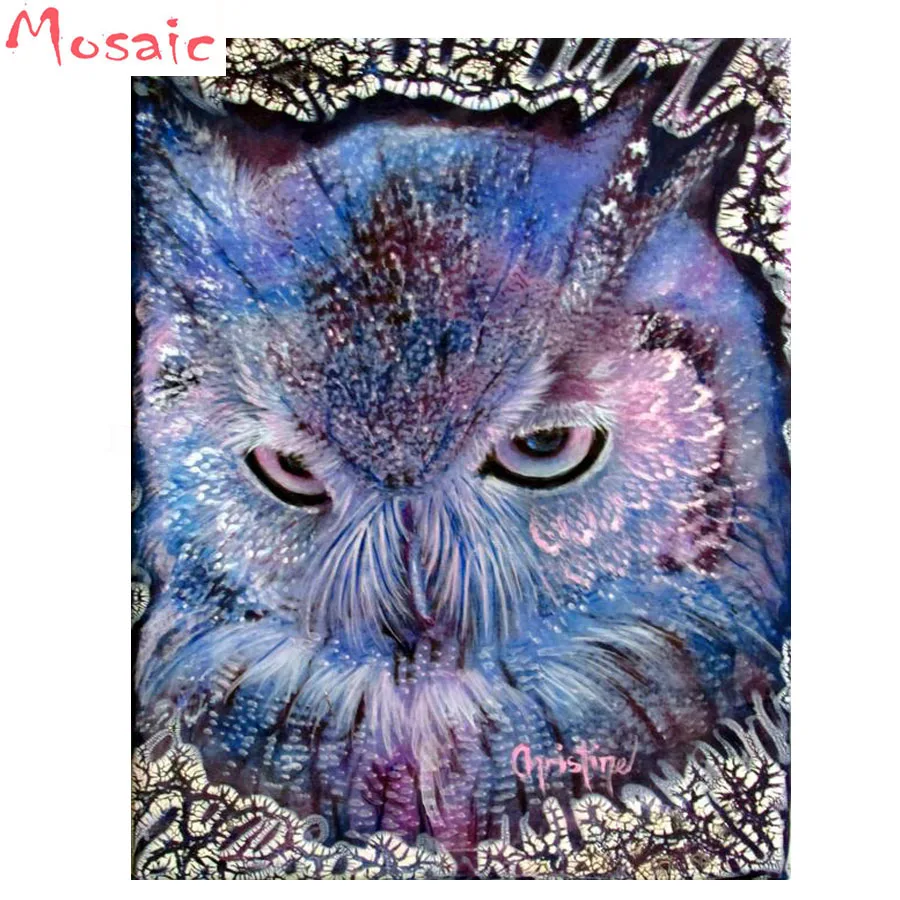 Алмазная мозаика в виде совы стразы картина с полными квадратными/круглыми