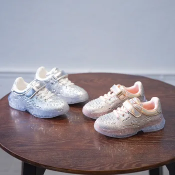 Girls Sneakers 2019 Spring New Kids Casual Shoes Rhinestone Hook Loop Solid Color Baby Child Pink Shoe Transparent Sole Trainers
Girls Sneakers 2019 Spring New Kids Casual Shoes Rhinestone Hook Loop Solid Color Baby Child Pink Shoe Transparent Sole Trainers