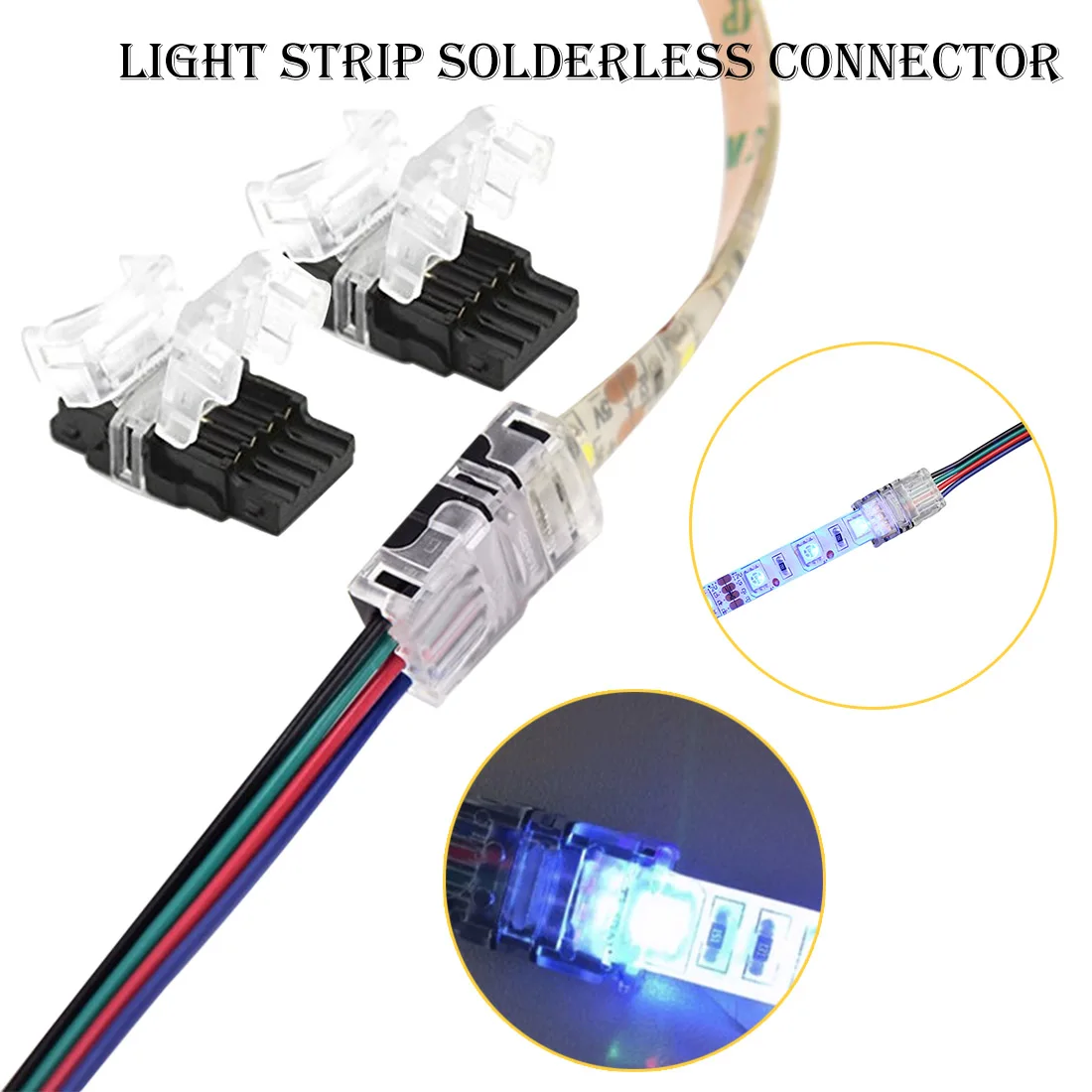 4pin LED Strip to Wire Connector for 10mm RGB IP65 Waterproof SMD 5050 LED Tape Light Connection Conductor
4pin LED Strip to Wire Connector for 10mm RGB IP65 Waterproof SMD 5050 LED Tape Light Connection Conductor