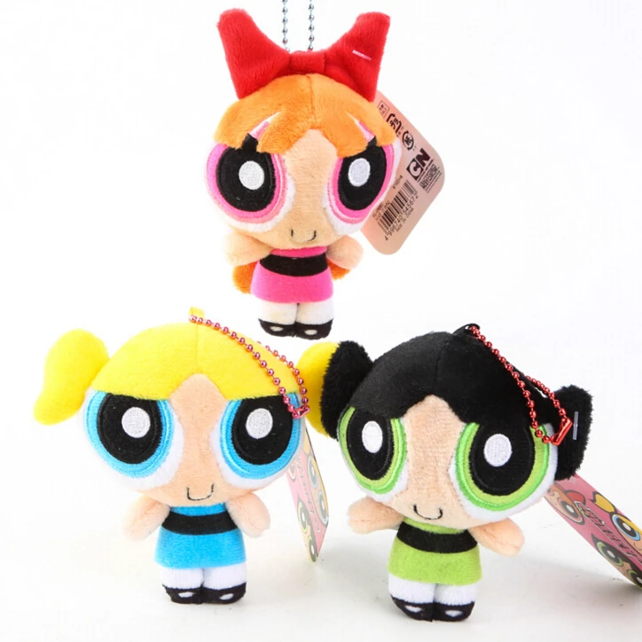 3pcs/lot 10cm Power puff Girls Stuffed Soft Dolls Beautiful Girls Bubbles Blossom Buttercup Plush Pendant keychain Toys
3pcs/lot 10cm Power puff Girls Stuffed Soft Dolls Beautiful Girls Bubbles Blossom Buttercup Plush Pendant keychain Toys