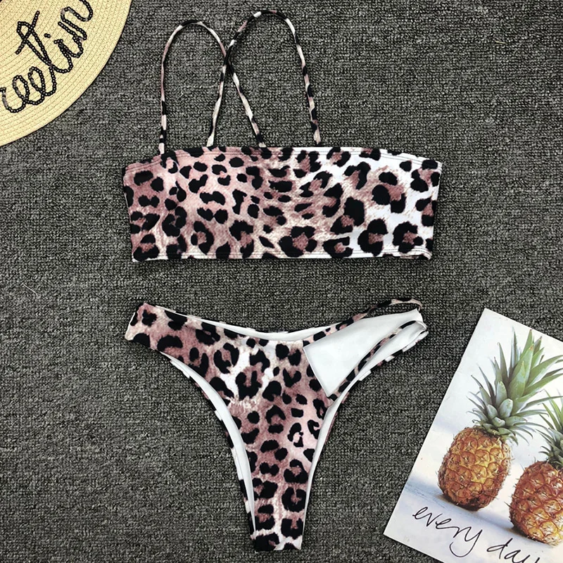 One Shoulder Leopard Bikini Asymmetrical Bandeau Swimsuit Women 2019 Female Swimwear Two pieces bikini set Thong Bathing Suit
One Shoulder Leopard Bikini Asymmetrical Bandeau Swimsuit Women 2019 Female Swimwear Two pieces bikini set Thong Bathing Suit