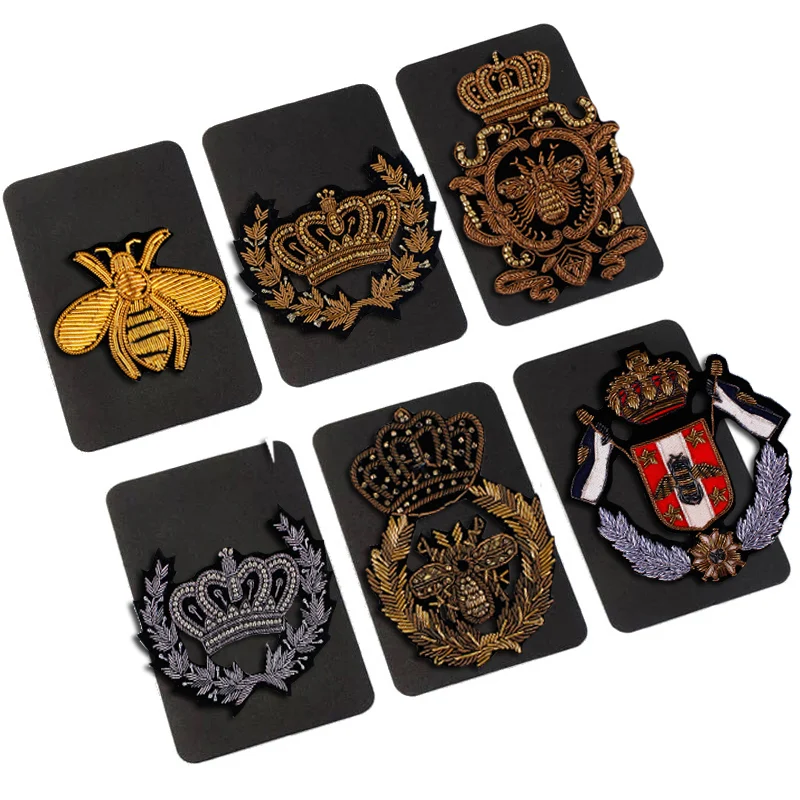 Advanced silk animal metal spring patch hand embroidery small bee Golden Crown Bee cloth patch copper bead embroidery applique
Advanced silk animal metal spring patch hand embroidery small bee Golden Crown Bee cloth patch copper bead embroidery applique
