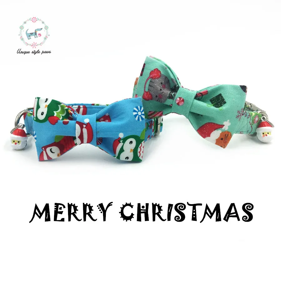 Owl Print Merry Christmas Dog and Cat Collar with Bow Tie and Santa Claus Bell Dog &Cat Necklace for Pet Christmas Gift
Owl Print Merry Christmas Dog and Cat Collar with Bow Tie and Santa Claus Bell Dog &Cat Necklace for Pet Christmas Gift