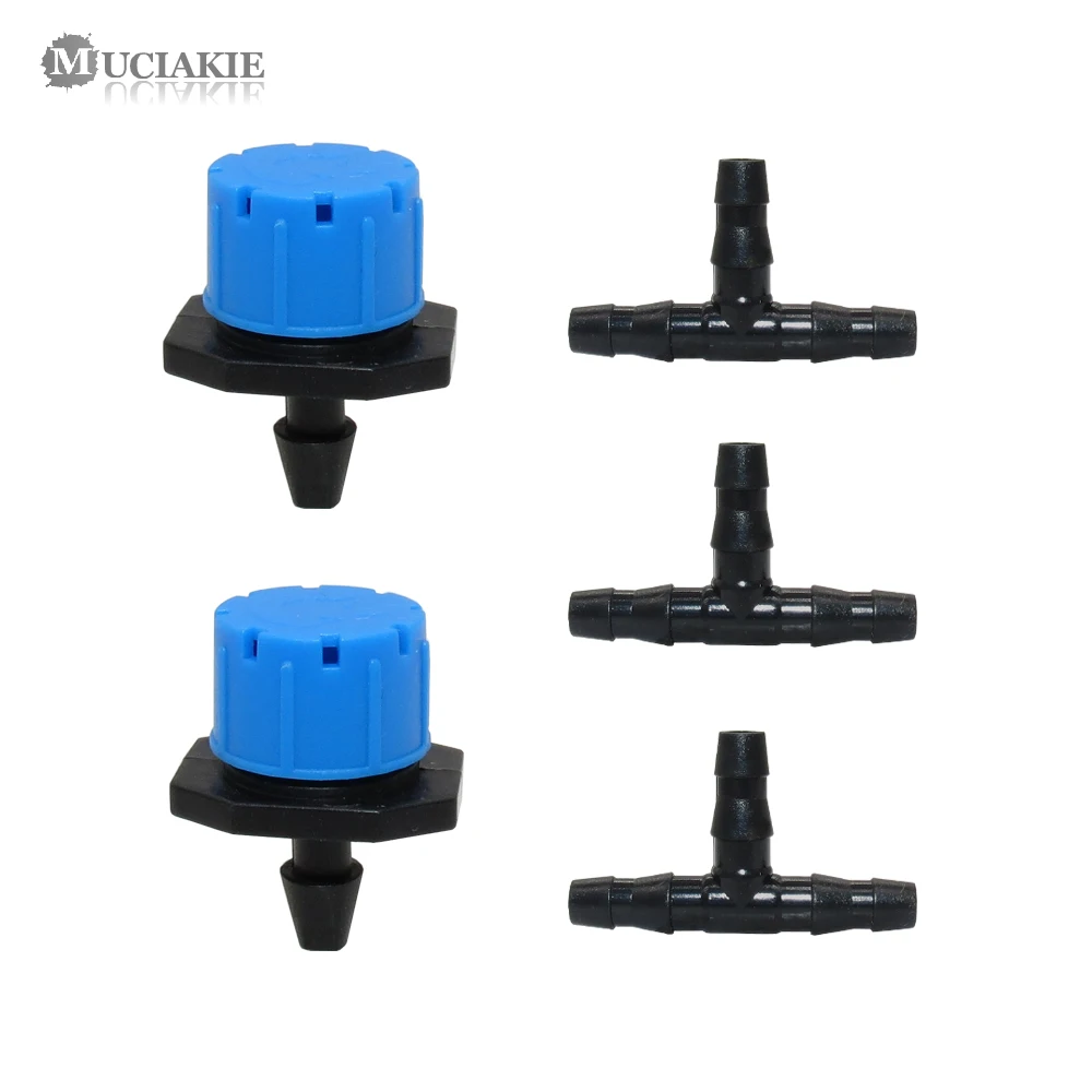 50PCS Blue Adjustable 8-Holes Dripper Emitters + 50PCS ABS Barb Tee Connector for 4/7mm Hose Garden Watering Irrigation Fittings
50PCS Blue Adjustable 8-Holes Dripper Emitters + 50PCS ABS Barb Tee Connector for 4/7mm Hose Garden Watering Irrigation Fittings