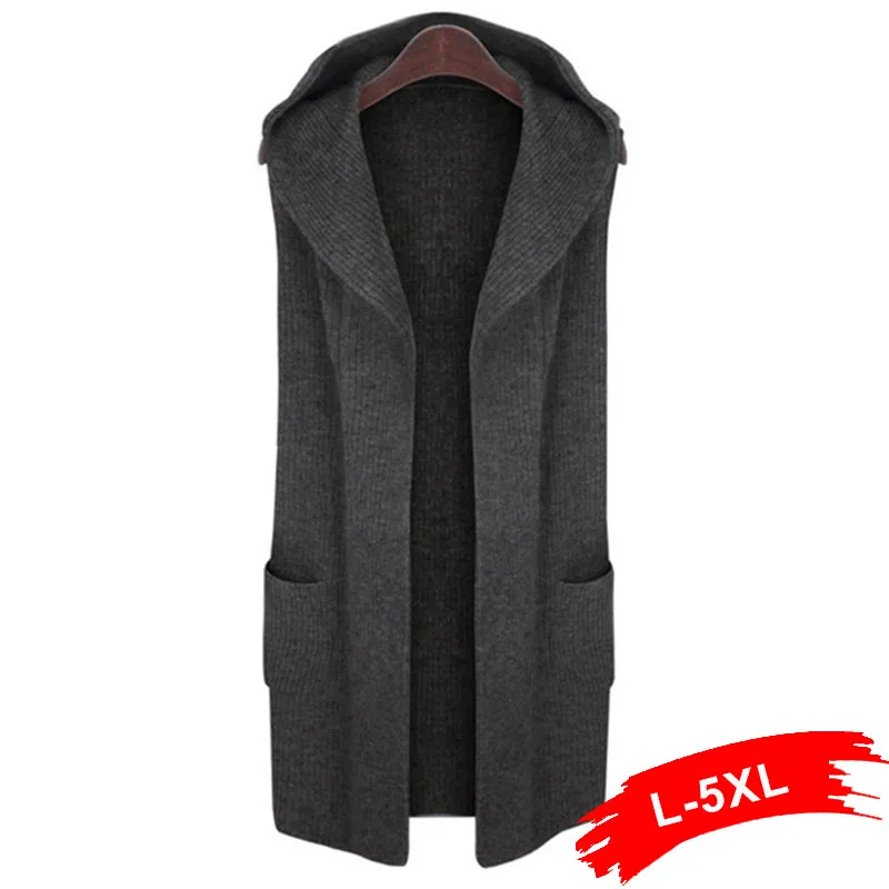 Plus Size Hooded Long Sweater Cardigan With Pockets 4XL 5XL Autumn Oversized Dark Gray Women's Coat Khaki Jumper Outwear
Plus Size Hooded Long Sweater Cardigan With Pockets 4XL 5XL Autumn Oversized Dark Gray Women's Coat Khaki Jumper Outwear