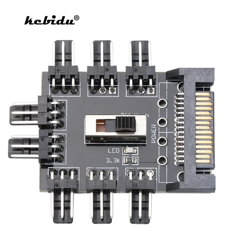 kebidu Multi Way Splitter Cooler Cooling Fan Hub PC Computer SATA 1 to 8 3pin 12V Power Socket PCB Adapter 2 Level Speed Control
kebidu Multi Way Splitter Cooler Cooling Fan Hub PC Computer SATA 1 to 8 3pin 12V Power Socket PCB Adapter 2 Level Speed Control