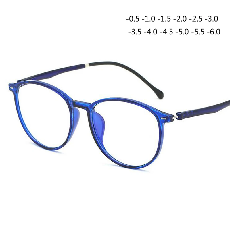 

Prescription -0.5 -1.0 -1.5 To-6.0 Retro Oval Finished Myopia Eyeglasses For Unisex Ultralight Short-sighted Nearsighted Glasse