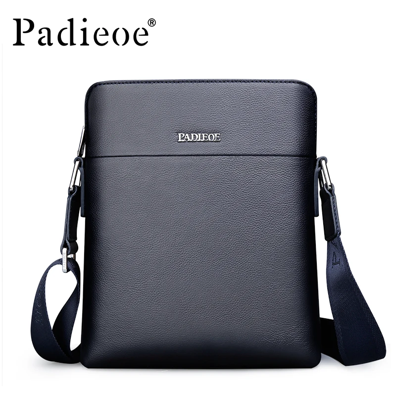 Padieoe мужская сумка на плечо из настоящей воловьей кожи известный бренд маленькая