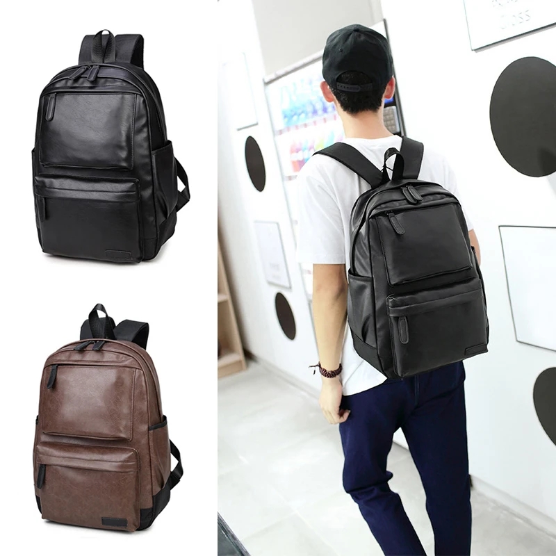 2019 Brand New Men Backpack Pu Leather School Bag Fashion Waterproof Travel Bag Casual Solid Satchel Rucksack Shoulder bag Male
2019 Brand New Men Backpack Pu Leather School Bag Fashion Waterproof Travel Bag Casual Solid Satchel Rucksack Shoulder bag Male