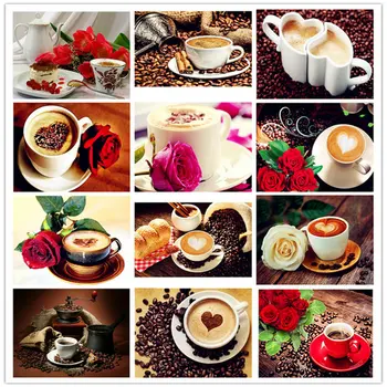 Diy Diamond Painting Coffee Cake Flowers Home Decoration Rhinestone Wall Stickers Diamond Embroidery Needlework Diamond Mosaic
Diy Diamond Painting Coffee Cake Flowers Home Decoration Rhinestone Wall Stickers Diamond Embroidery Needlework Diamond Mosaic