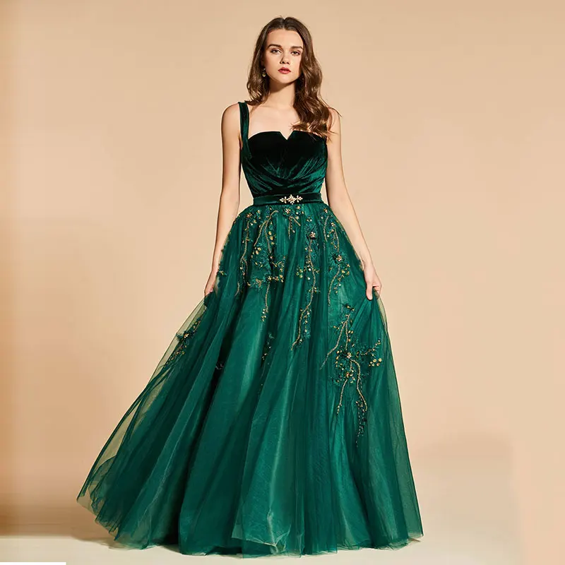 Tanpell vintage evening dress straps beading velvet floor length a line gown women prom custom formal long evening dresses
Tanpell vintage evening dress straps beading velvet floor length a line gown women prom custom formal long evening dresses