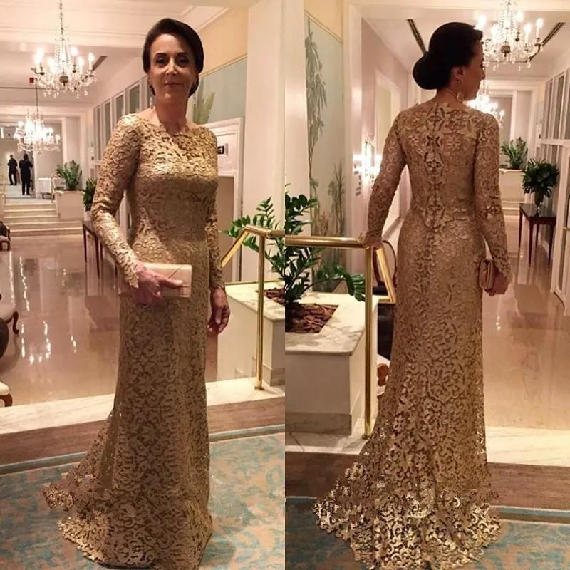 Gold Mother of the Bride Dresses Long Sleeves Lace Wedding Party Gowns robe de soiree Mother Dress vestidos de madrina Plus Size
Gold Mother of the Bride Dresses Long Sleeves Lace Wedding Party Gowns robe de soiree Mother Dress vestidos de madrina Plus Size