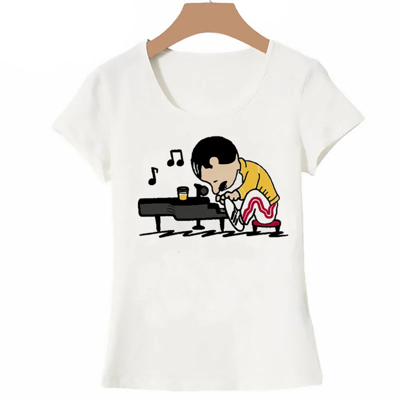 Freddie Mercury The Queen Band T-Shirt Women Hip Hop Retro Rock Hipster T Shirt Funny Female Tops Cute Piano Cool Girl Tees
Freddie Mercury The Queen Band T-Shirt Women Hip Hop Retro Rock Hipster T Shirt Funny Female Tops Cute Piano Cool Girl Tees