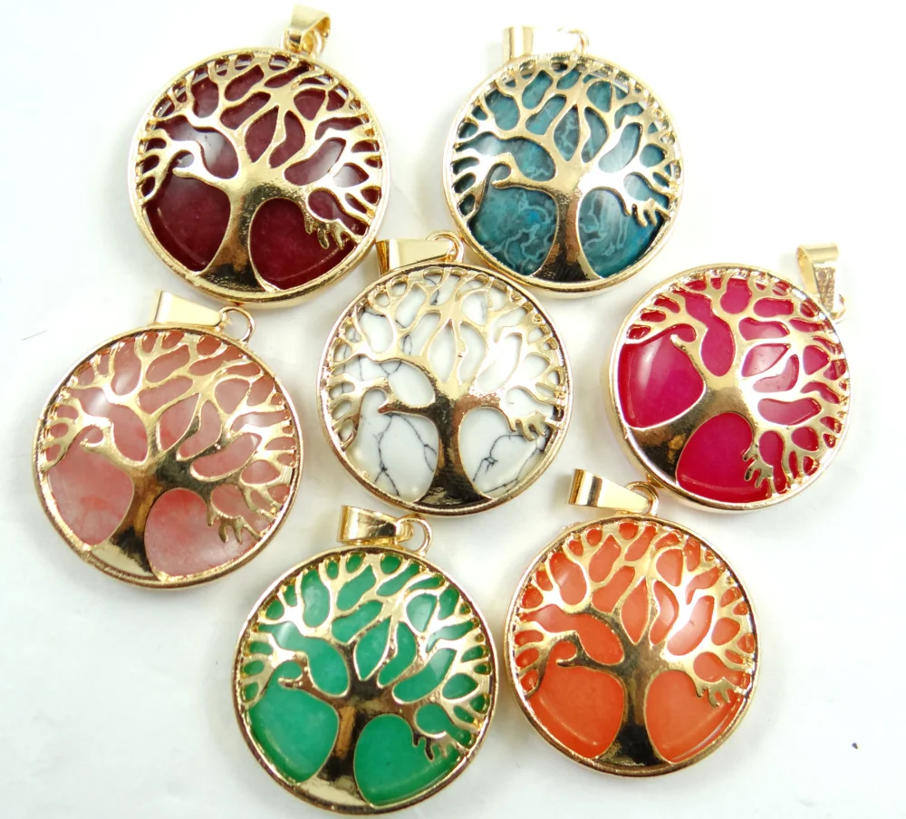 Natural Stone Quartz crystal aventurine Turquoises Color Tree of Life Round Shaped Pendant for diy jewelry making Necklace
Natural Stone Quartz crystal aventurine Turquoises Color Tree of Life Round Shaped Pendant for diy jewelry making Necklace